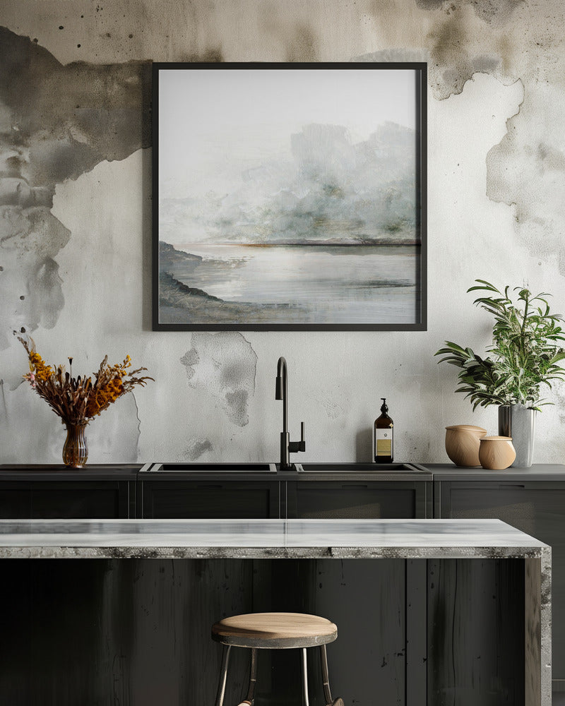 Artwork- Ebb-24X24inches-In White Floating Frame