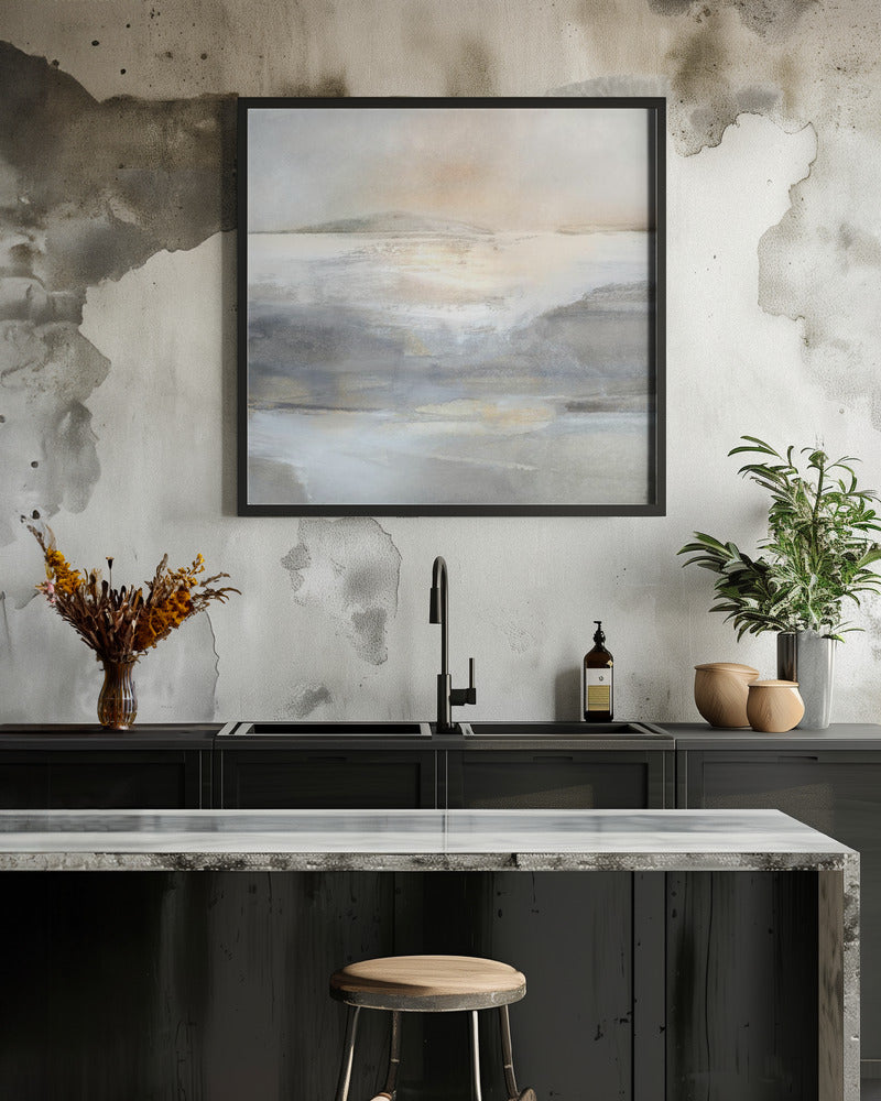 Artwork- Land-24X24inches-In White Floating Frame