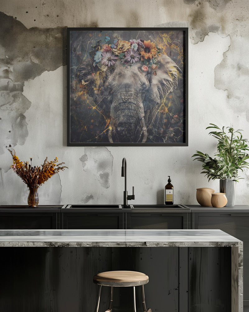 Elephant Animal Vintage Art Illustration Wallart 01 Wall Artwork 0