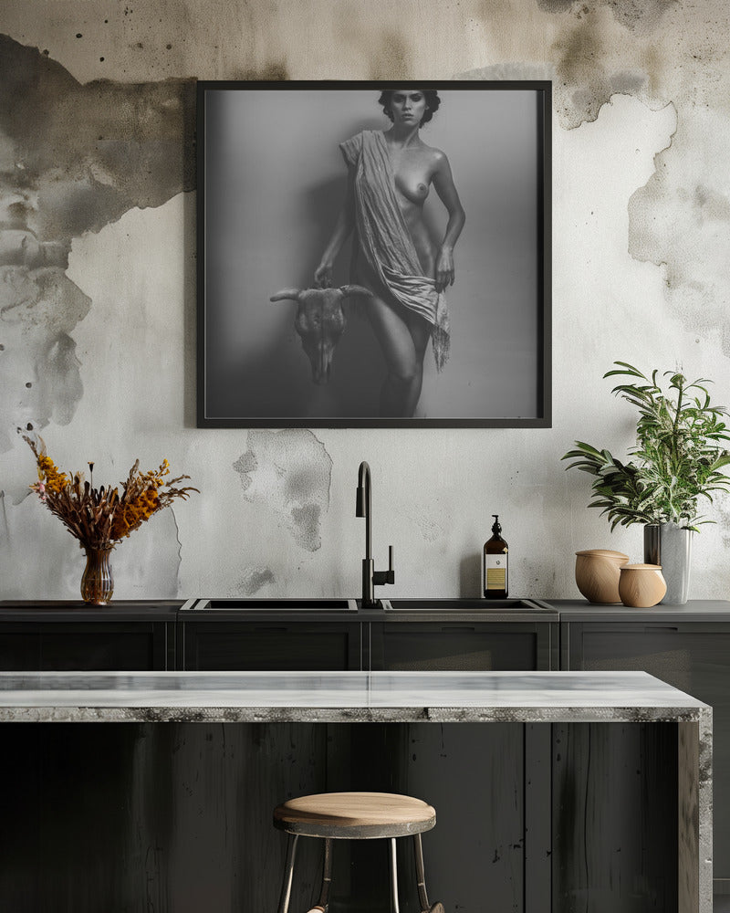 Artwork- Nemesis-24X24inches-In White Floating Frame