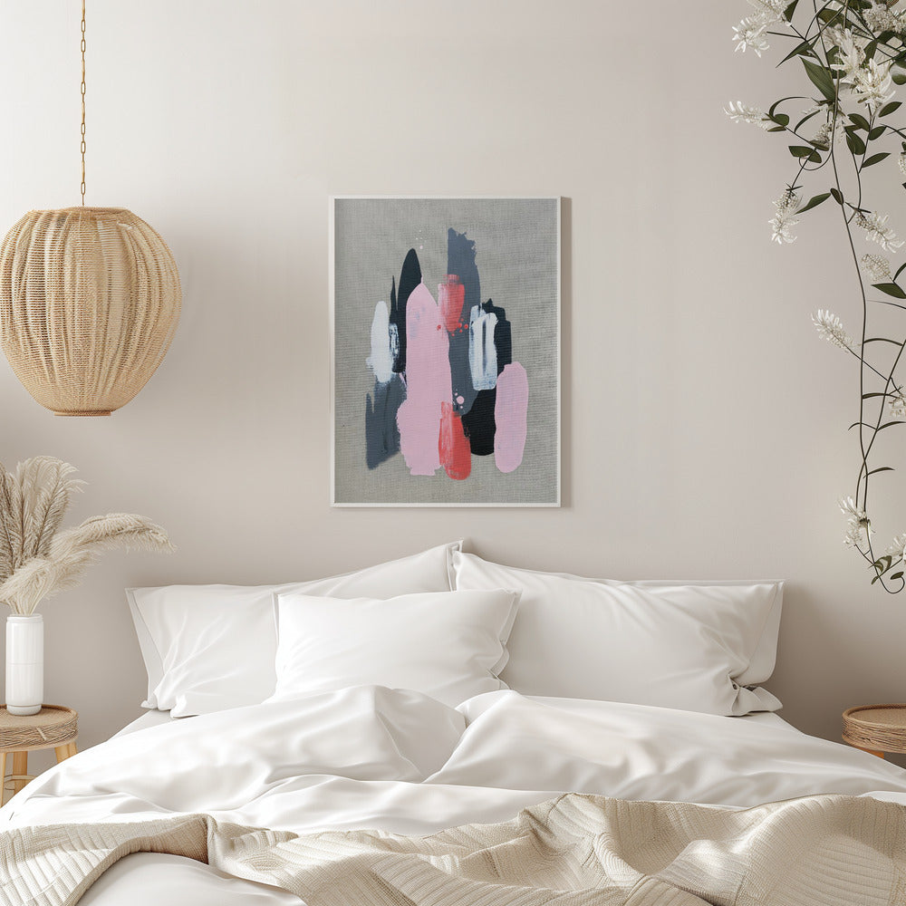 Pink Black and Grey 1 Wall Artwork 0