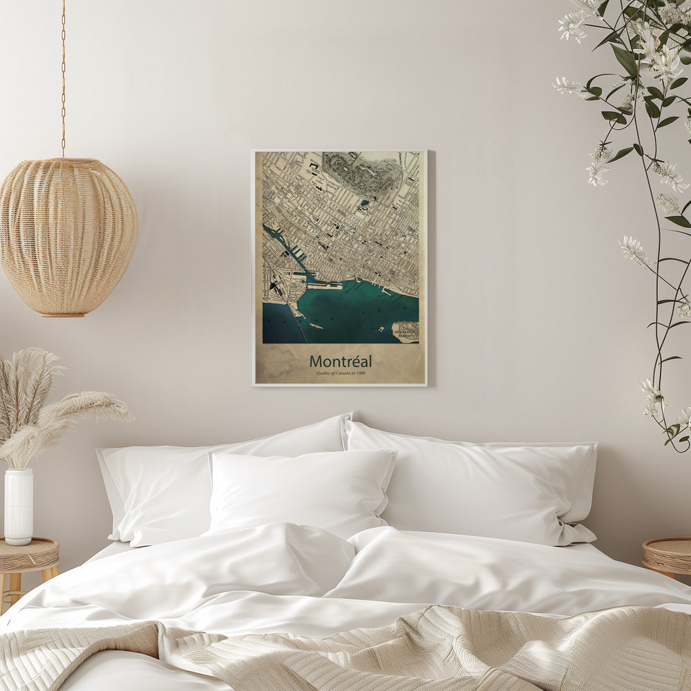 Wall art Montreal map