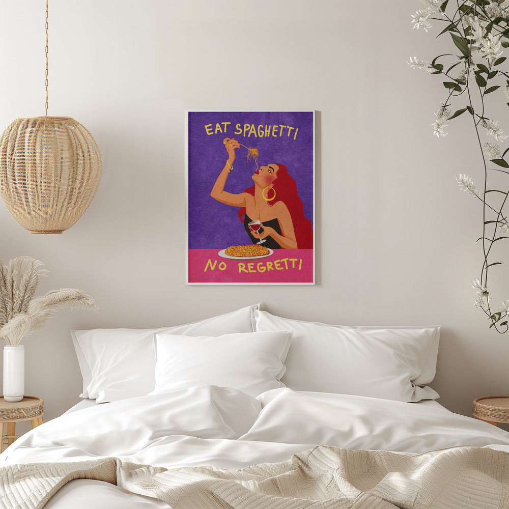 Eat spaghetti no regretti Wall Artwork 0