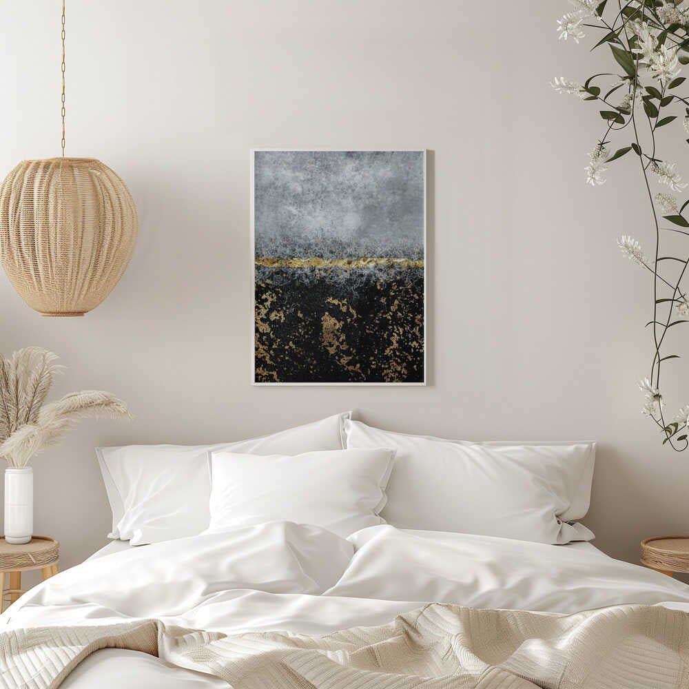 Wall art Gold Black Abstract