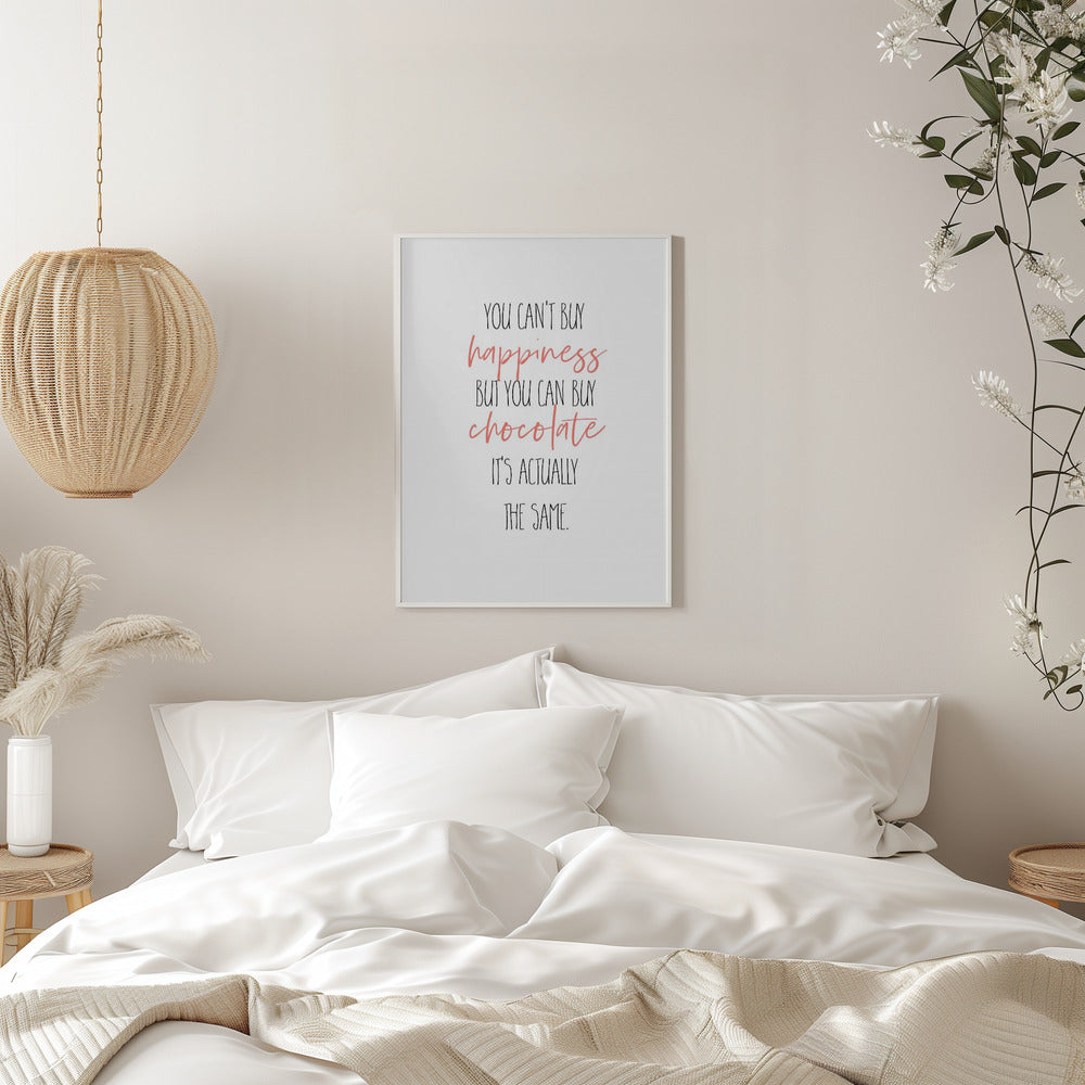 canvas prints YOU CAN’T BUY HAPPINESS – BUT CHOCOLATEinches-