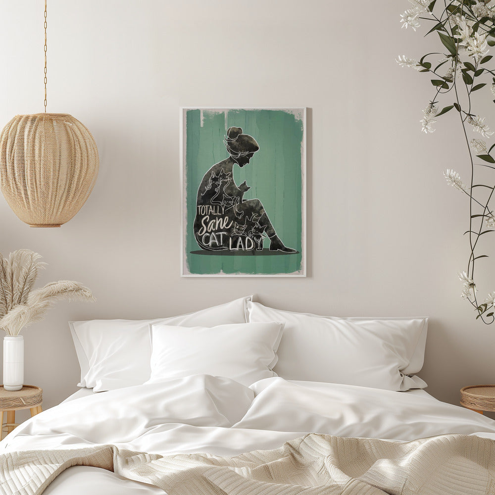 canvas prints Totally Sane Cat Ladyinches-