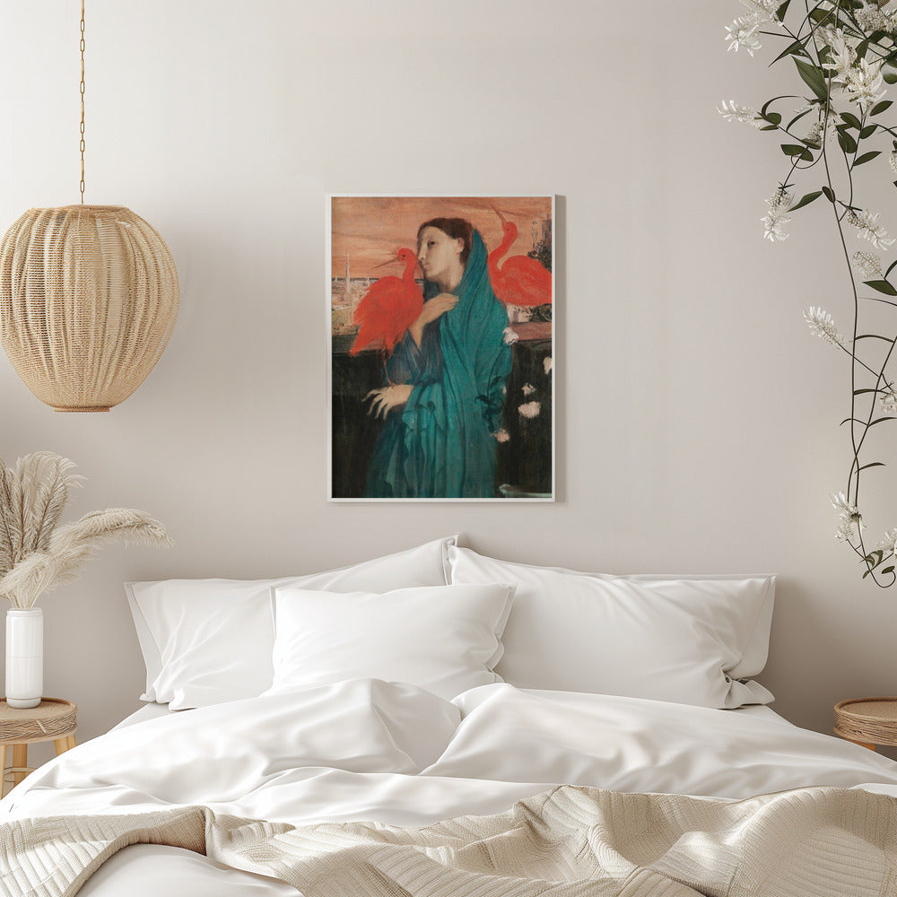 Young Woman With Ibis Wall Artwork 0