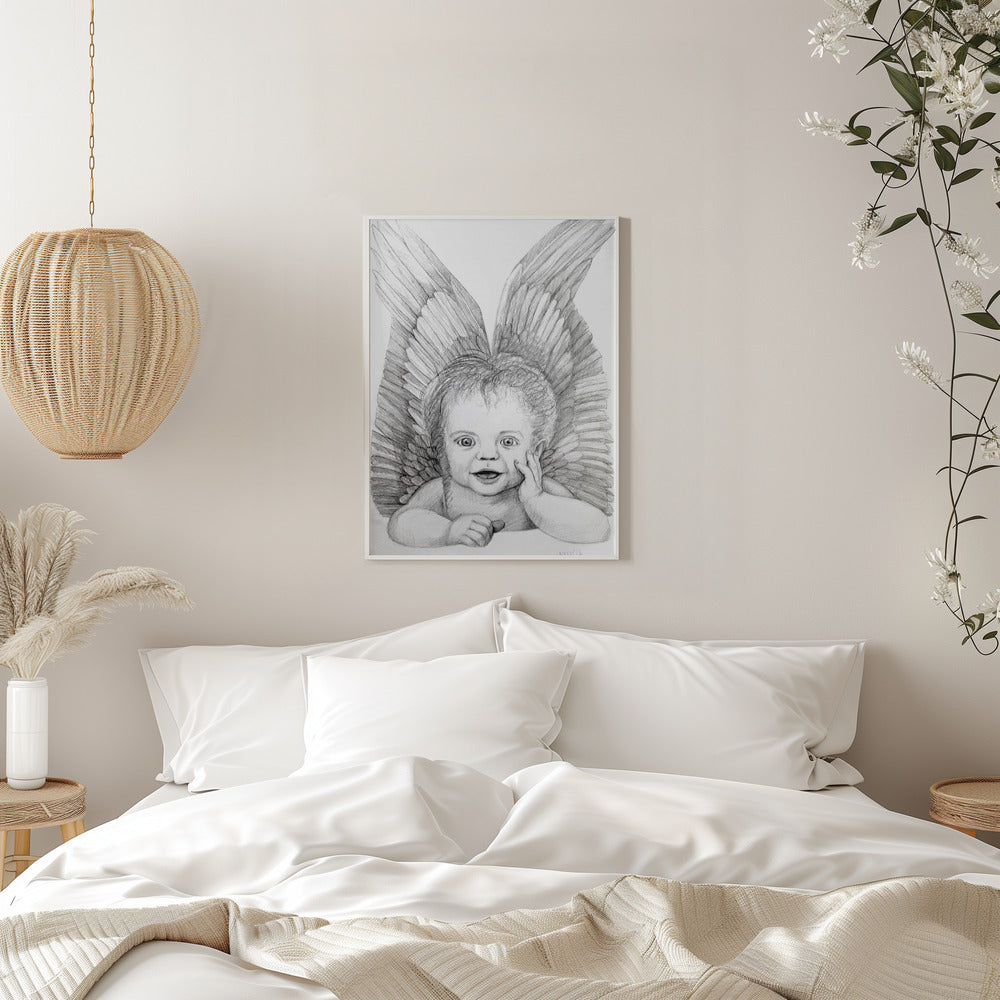 canvas prints Cherubic Baby Angelinches-