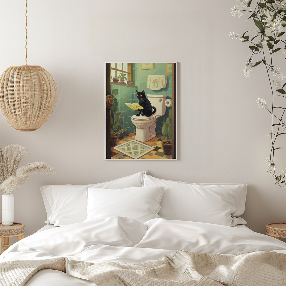 canvas prints Toilet Catinches-