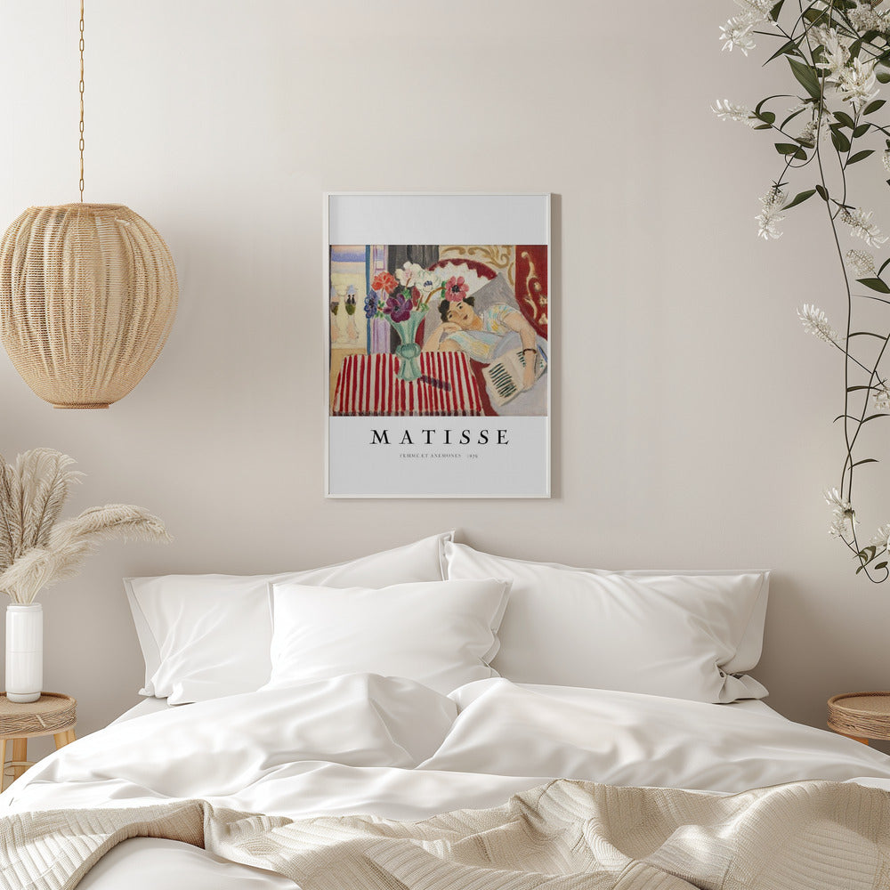 Artwork Femme Et Anémones Matisse 16X20-inches