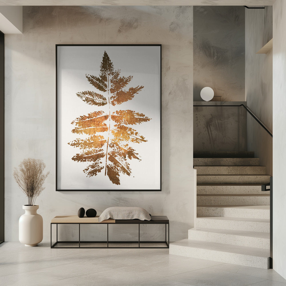 Artwork- Oak Leaf Print (gold)-36X48inches-Gallery Wrapped (Ready to Hang)