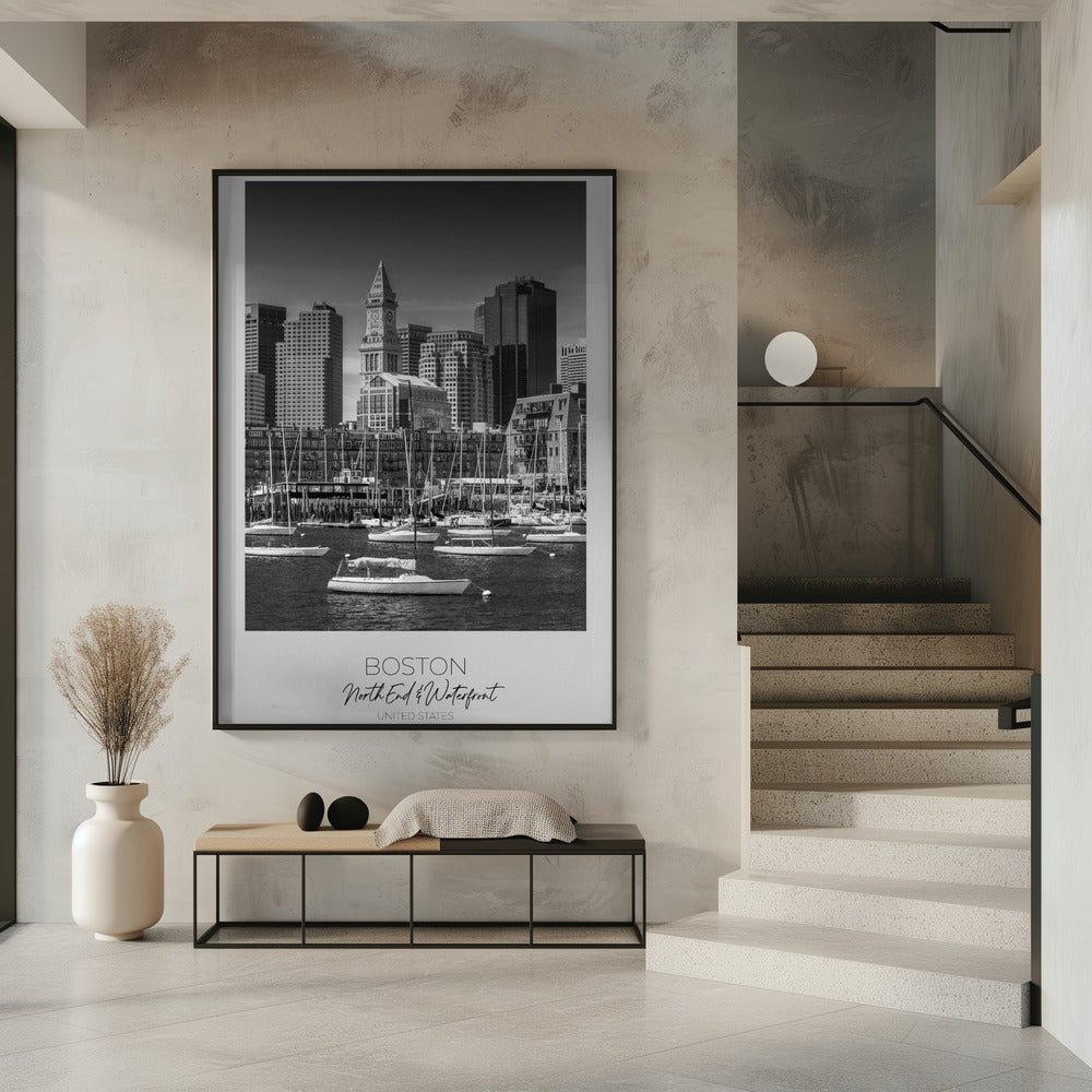 Wall Art BOSTON Skyline North End & Waterfront