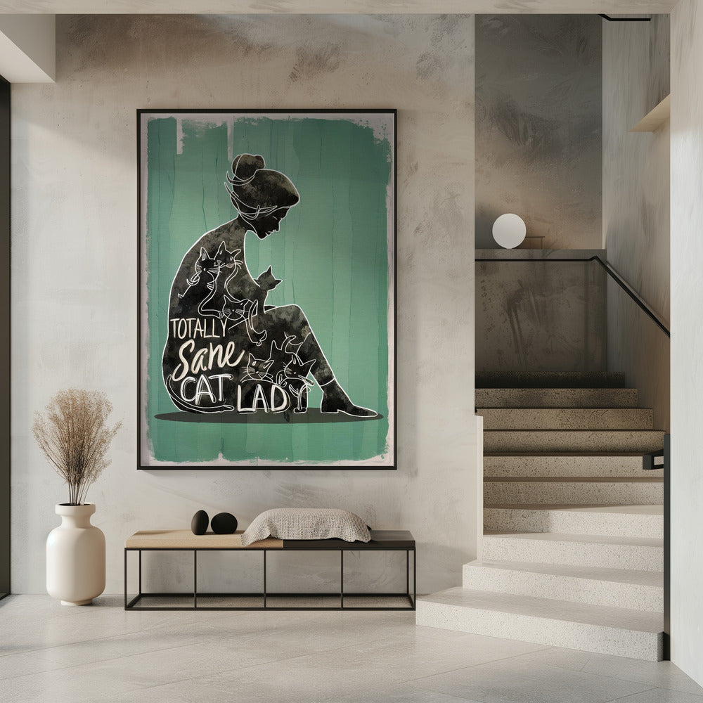 canvas prints Totally Sane Cat Lady16X20inches- Unframed