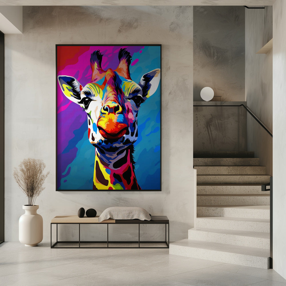 Giraffe Pop Art Wall Artwork 0