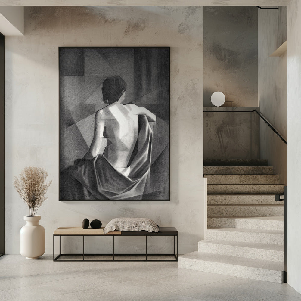 Wall art Study After Eugène Durieus Seated Female Nude - 20-08-21