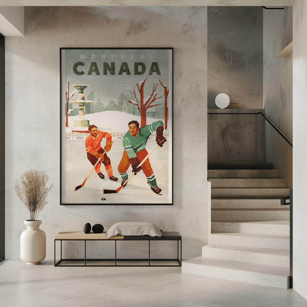Montreal Canada Pond Hockey Guys Wall Artwork 0