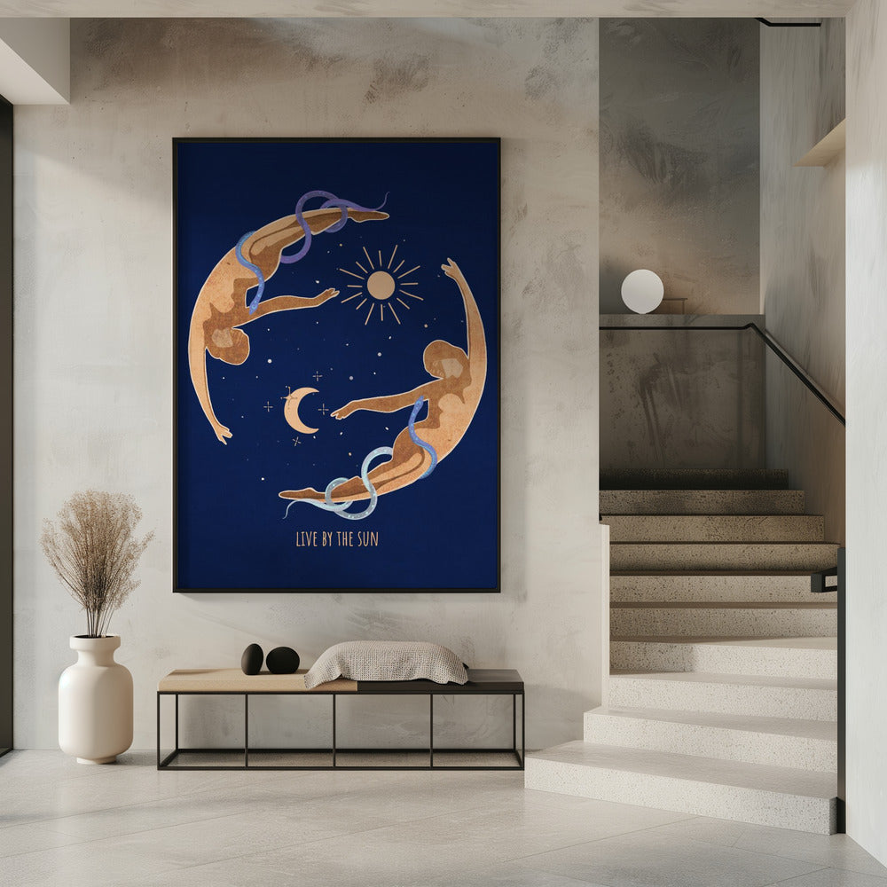 canvas prints Spiritual Feminine Energy, Sun, Moon, Snake, Venus..16X20inches- Unframed