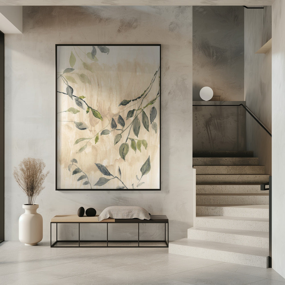 Artwork- Colour Washed Leaves No7-36X48inches-Gallery Wrapped (Ready to Hang)