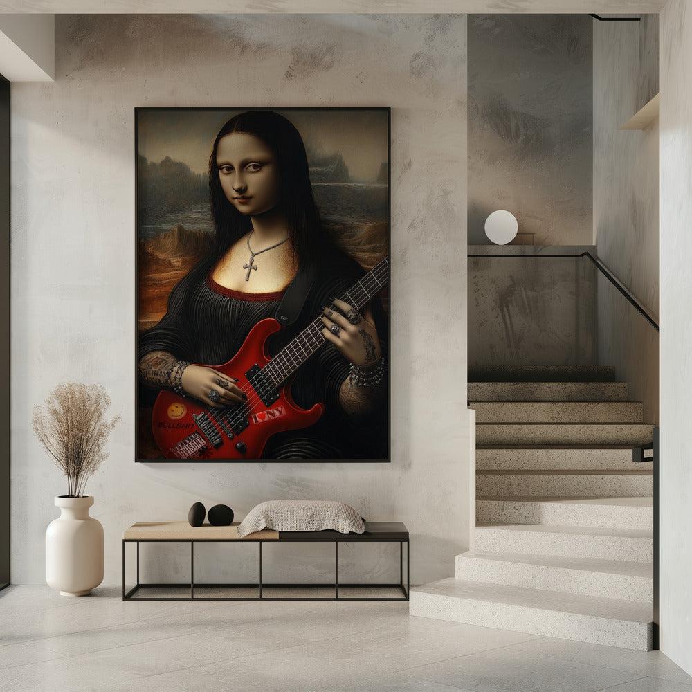 Lisa Revamped Wall Artwork In Black Floating Frame