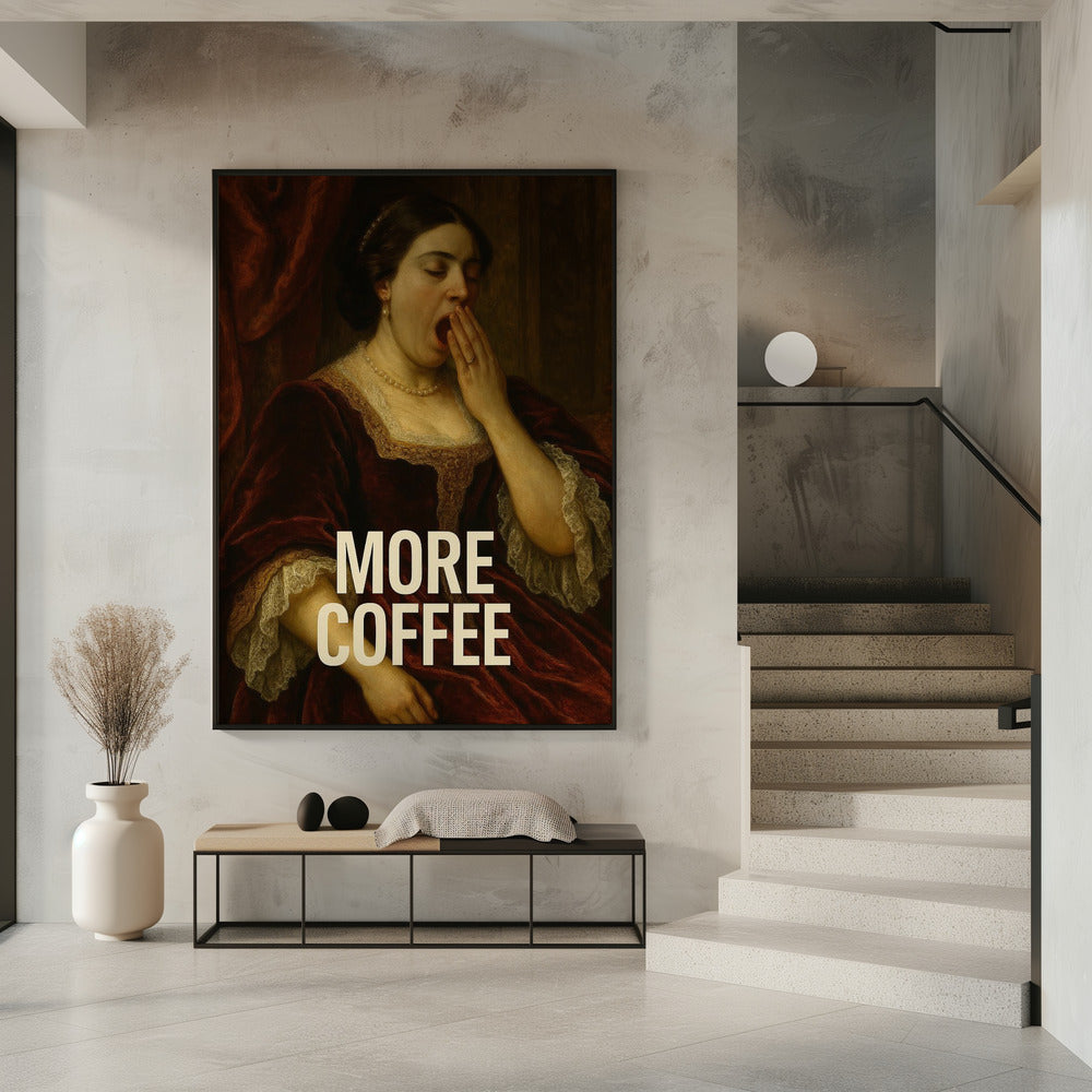 canvas prints Yawning for Coffee16X20inches- Unframed