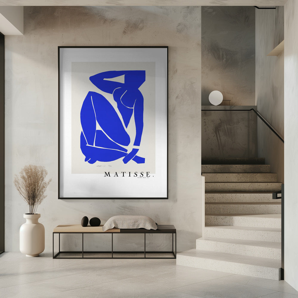 Artwork  Nudo Blu III 1952 Boarder -inches