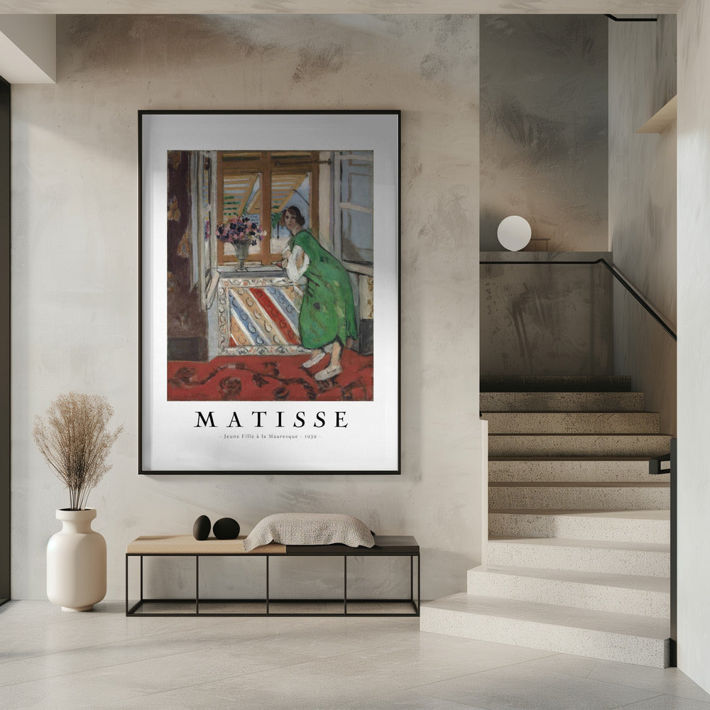 Artwork  Jeune Fille a La Mauresque 1951 -inches