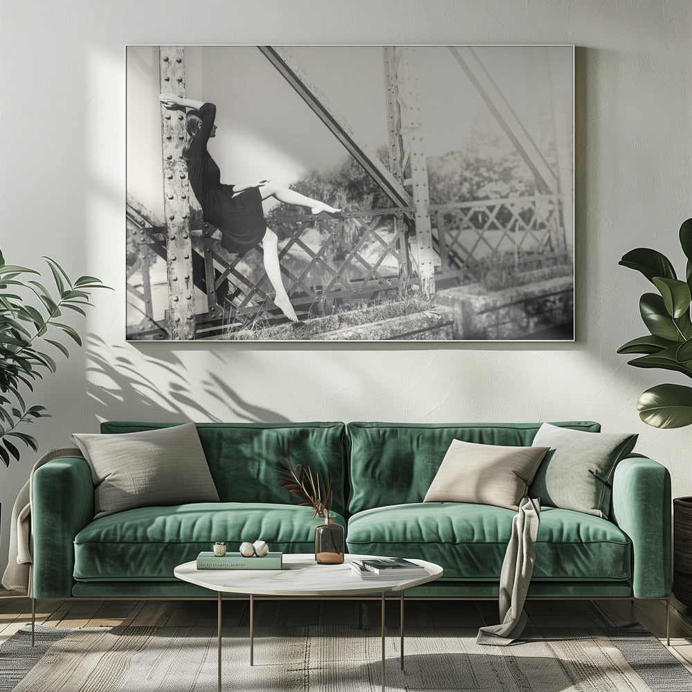 Artwork- the past-48X36inches-In Black Floating Frame