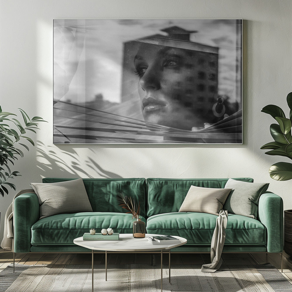 Artwork- Window-48X36inches-In Black Floating Frame