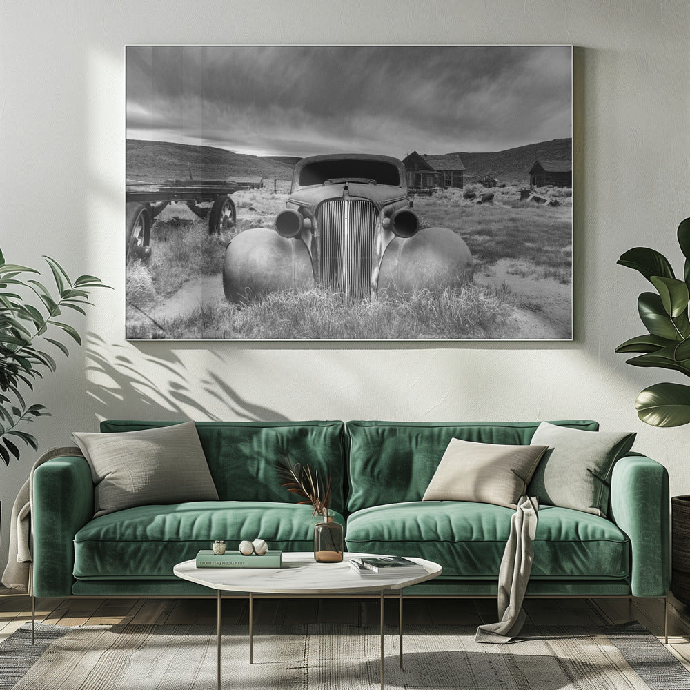 Artwork- Bodie State Historic Park-36X24inches-In White Floating Frame