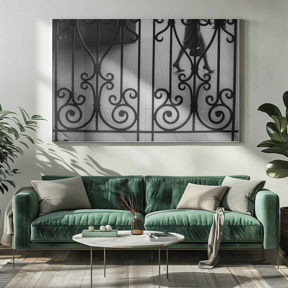 Artwork- street 15-36X24inches-In White Floating Frame