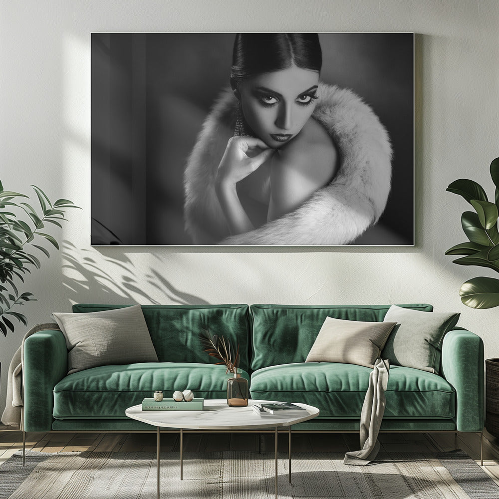 Artwork- Diva10-48X36inches-In Black Floating Frame
