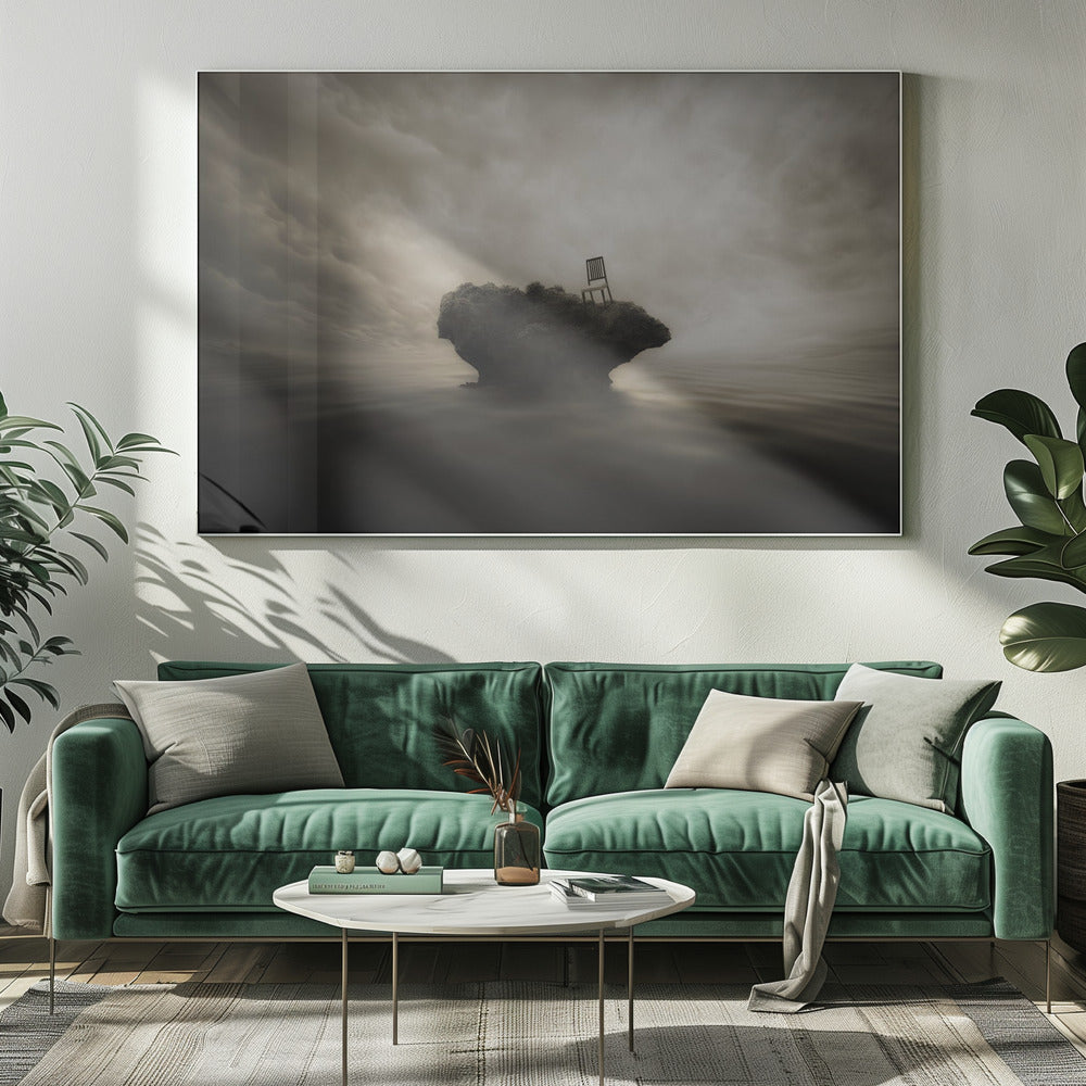 Artwork- Reserved seats without a master-48X36inches-In Black Floating Frame