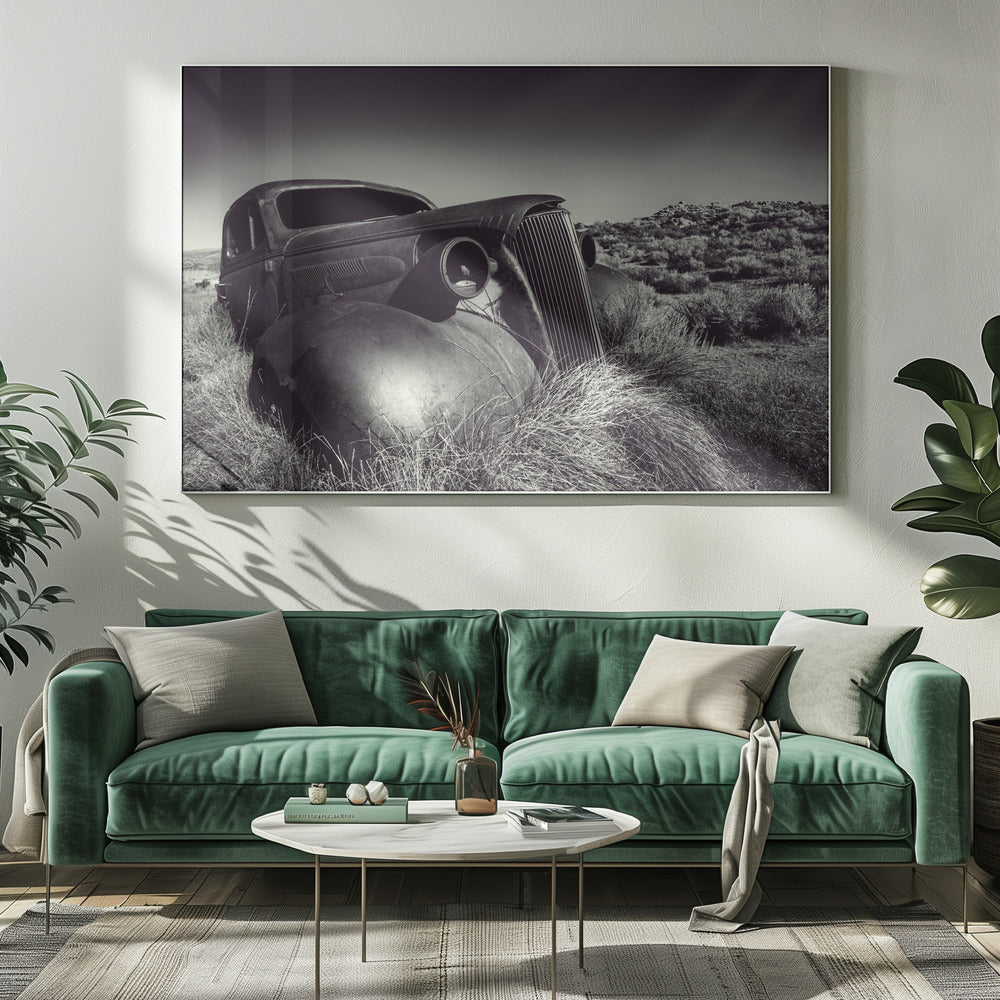 Artwork- Disposed-Car-48X36inches-In Black Floating Frame