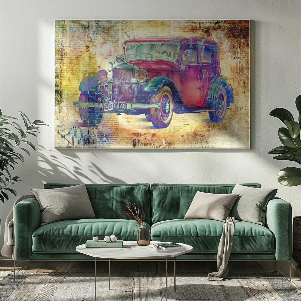 Wall art Vintage car 4