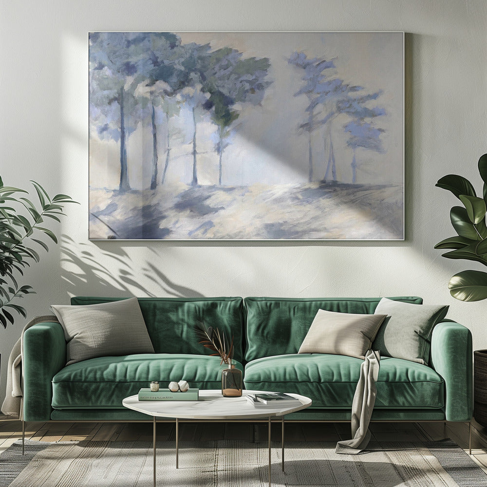 Artwork- Cypress-48X36inches-In Black Floating Frame