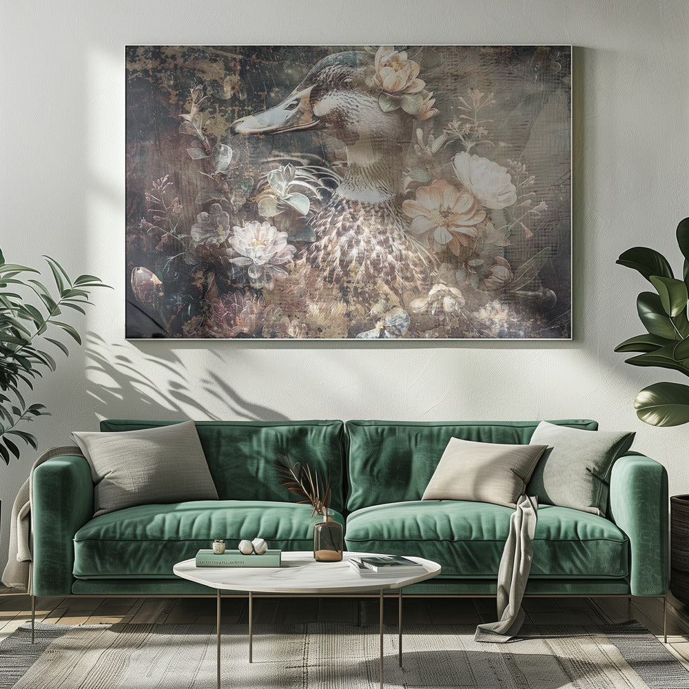 Duck Animal Vintage Art Illustration Wallart 06 Wall Artwork 0