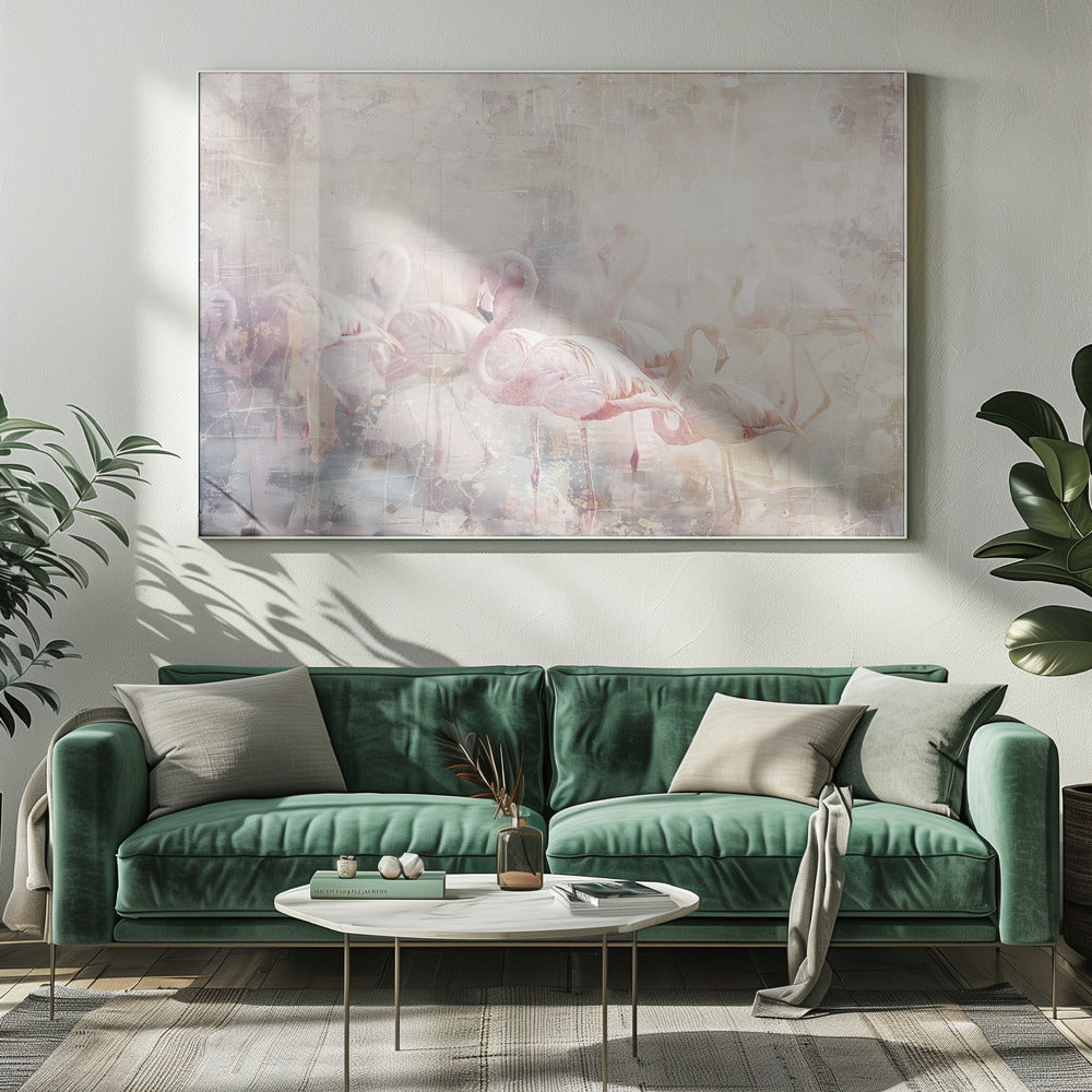 Flamingo Animal Vintage Art Illustration Wallart 10 Wall Artwork 0