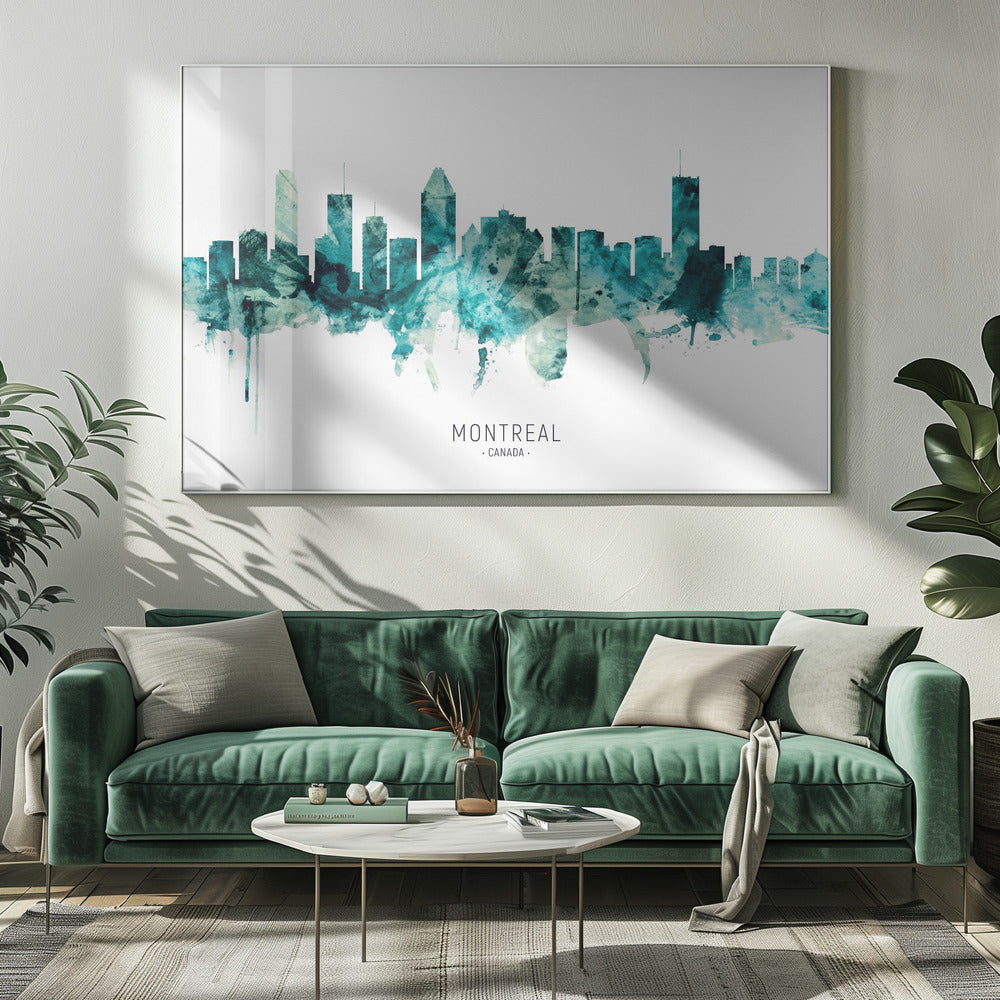 Wall art Montreal Canada Skyline-20X16inches-Gallery Wrapped (Ready to Hang)