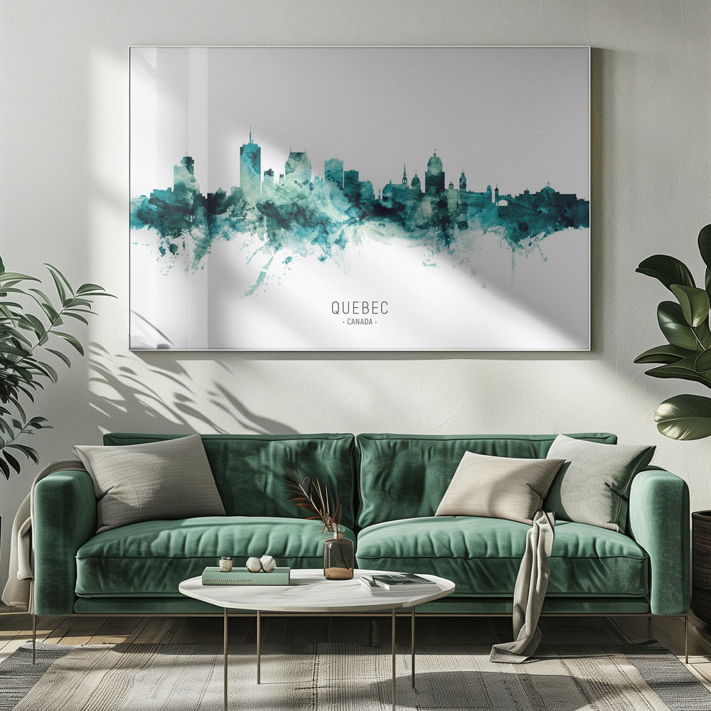 Wall art Quebec Canada Skyline-20X16inches-Gallery Wrapped (Ready to Hang)