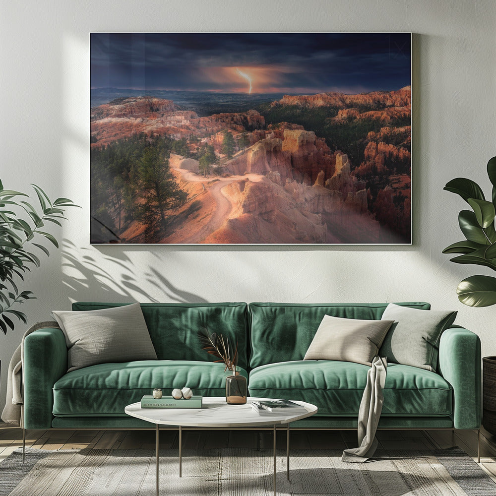 Lightning over Bryce Canyon Wall Artwork 0