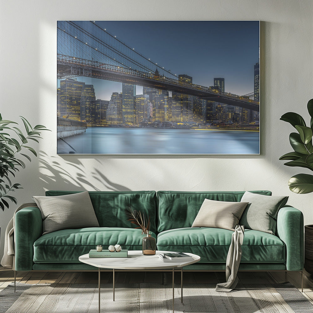Artwork New York - Blue Hour over Manhattan20X16inches- Unframed
