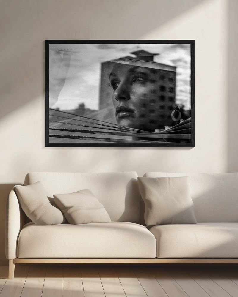 Artwork- Window-48X36inches-In White Floating Frame