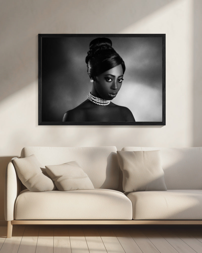 Artwork- The white pearls-48X36inches-In White Floating Frame