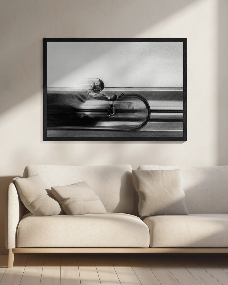 Artwork- Street Racer-48X36inches-In White Floating Frame