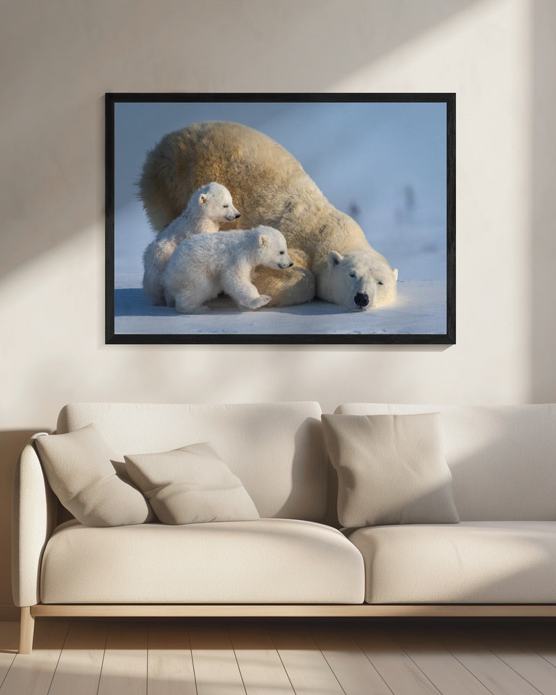 Artwork Mum, Play together20X16inches- Black Frame