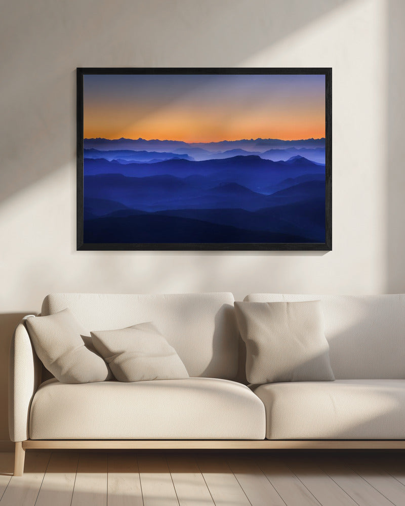 Artwork Misty Mountains20X16inches- Black Frame