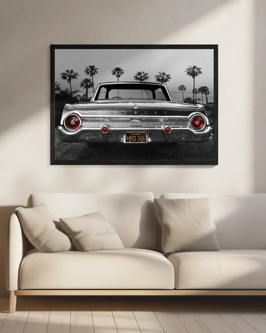 Ford Galaxie 500XL Wall Artwork In Black Floating Frame