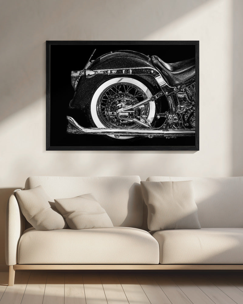 Artwork- Harley-48X36inches-In White Floating Frame