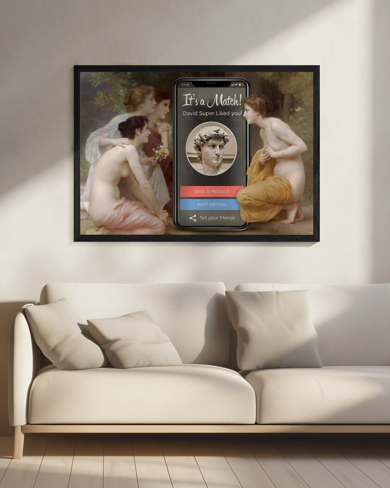 canvas prints David Match20X16inches- Black Frame