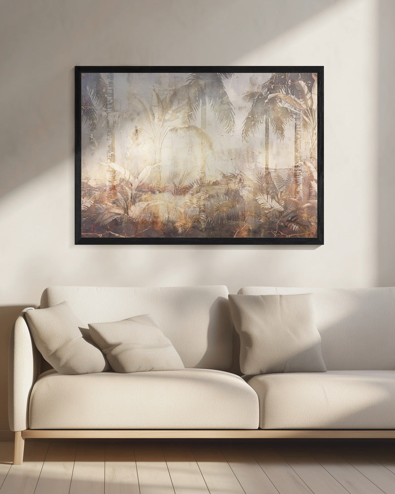 Jungle Leaves Art Illustration Wallart 45 Wall Artwork 0
